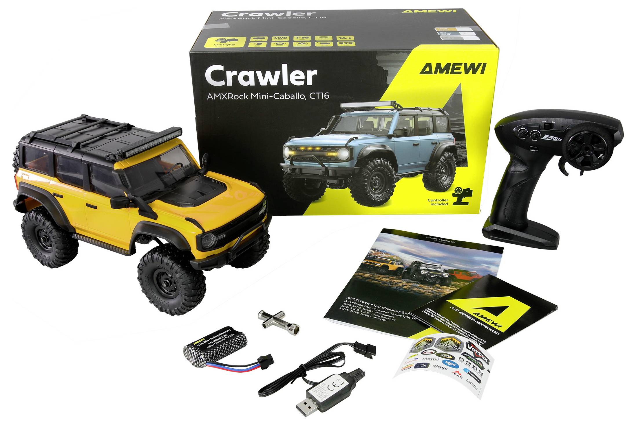 Amewi RC-Modell 1:16 Brushed Voertuig Elektro Crawler 4WD RTR 2,4 GHz-1