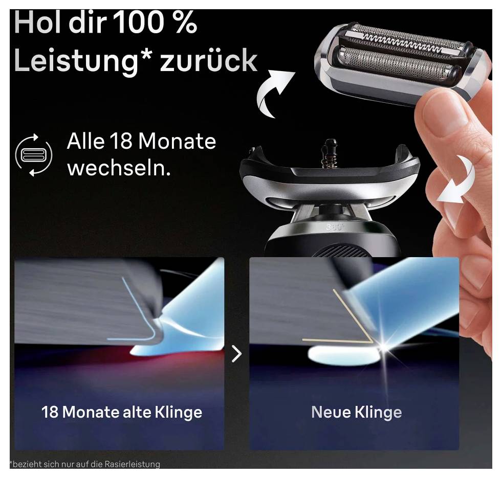 Twee elektrische scheerapparaten; links in zwart, rechts in blauw, beide gelabeld 'S3', met tekst die luidt 'Compatibel met alle Series 3+ en Series 3 ProSkin scheerapparaten'.