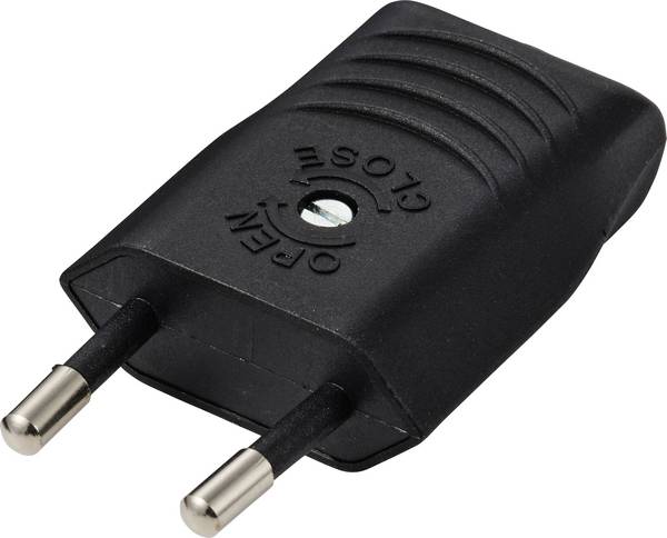 Sygonix SY-7279264 Eurostekker Plastic  230 V/AC Zwart