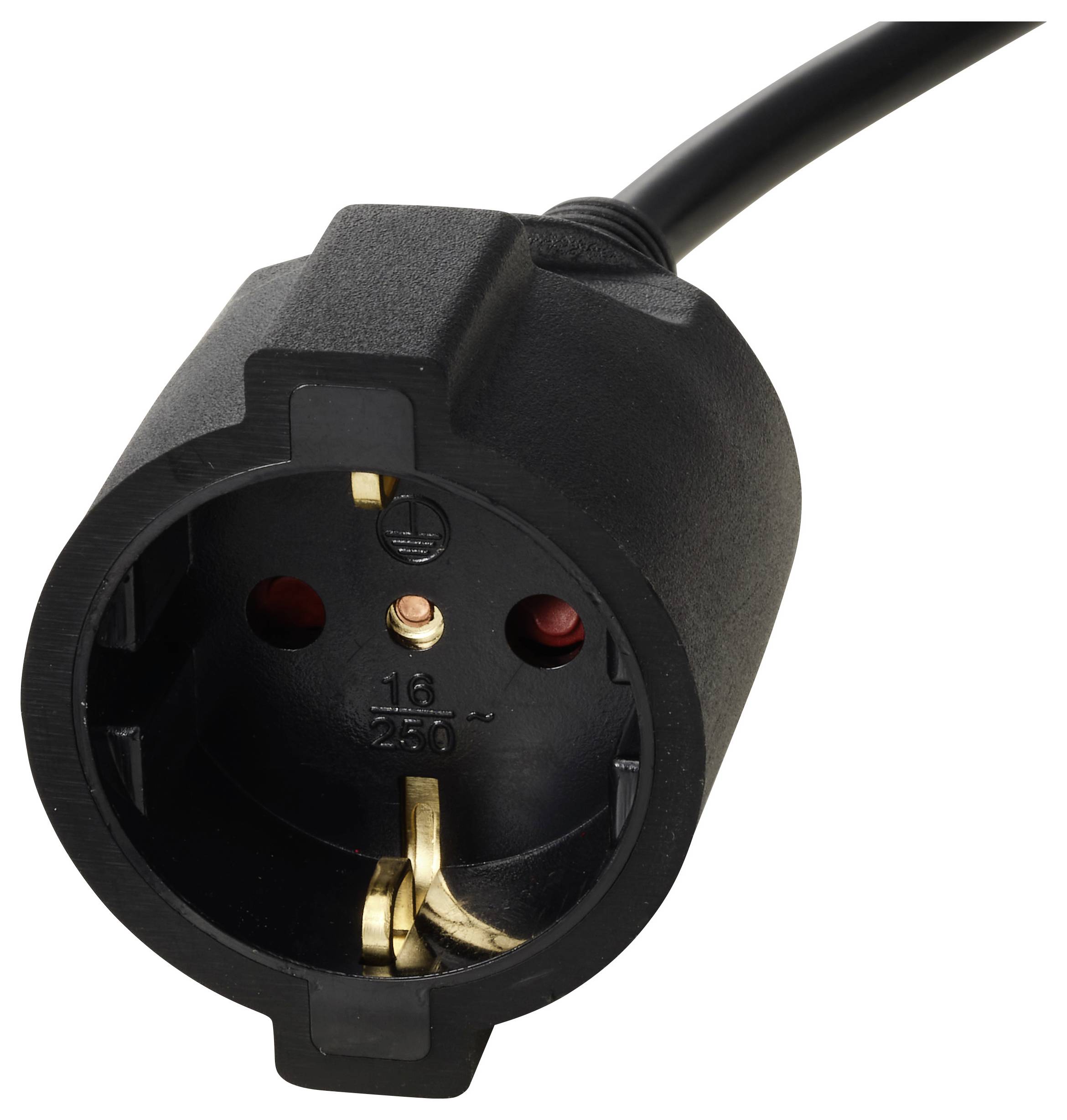 Sygonix SY-7279266 Stroom Verlengkabel 16 A Zwart 2.50 m H05VV-F 3G 1,5 mm² Spiraalkabel-3