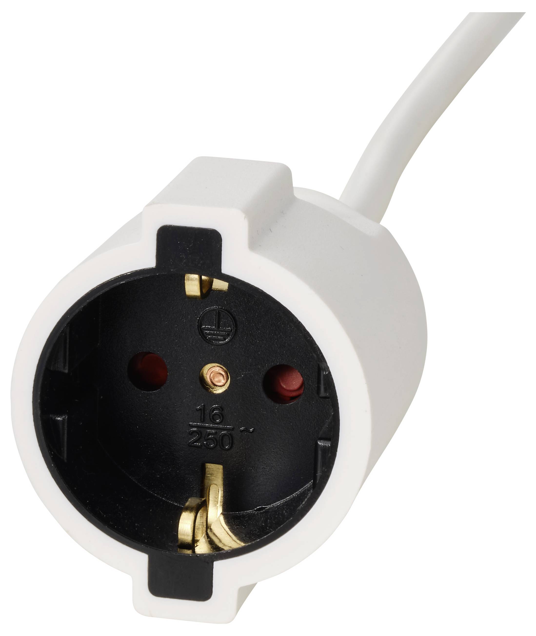 Sygonix SY-7279268 Stroom Verlengkabel 16 A Wit 2.50 m H05VV-F 3G 1,5 mm² Spiraalkabel-3