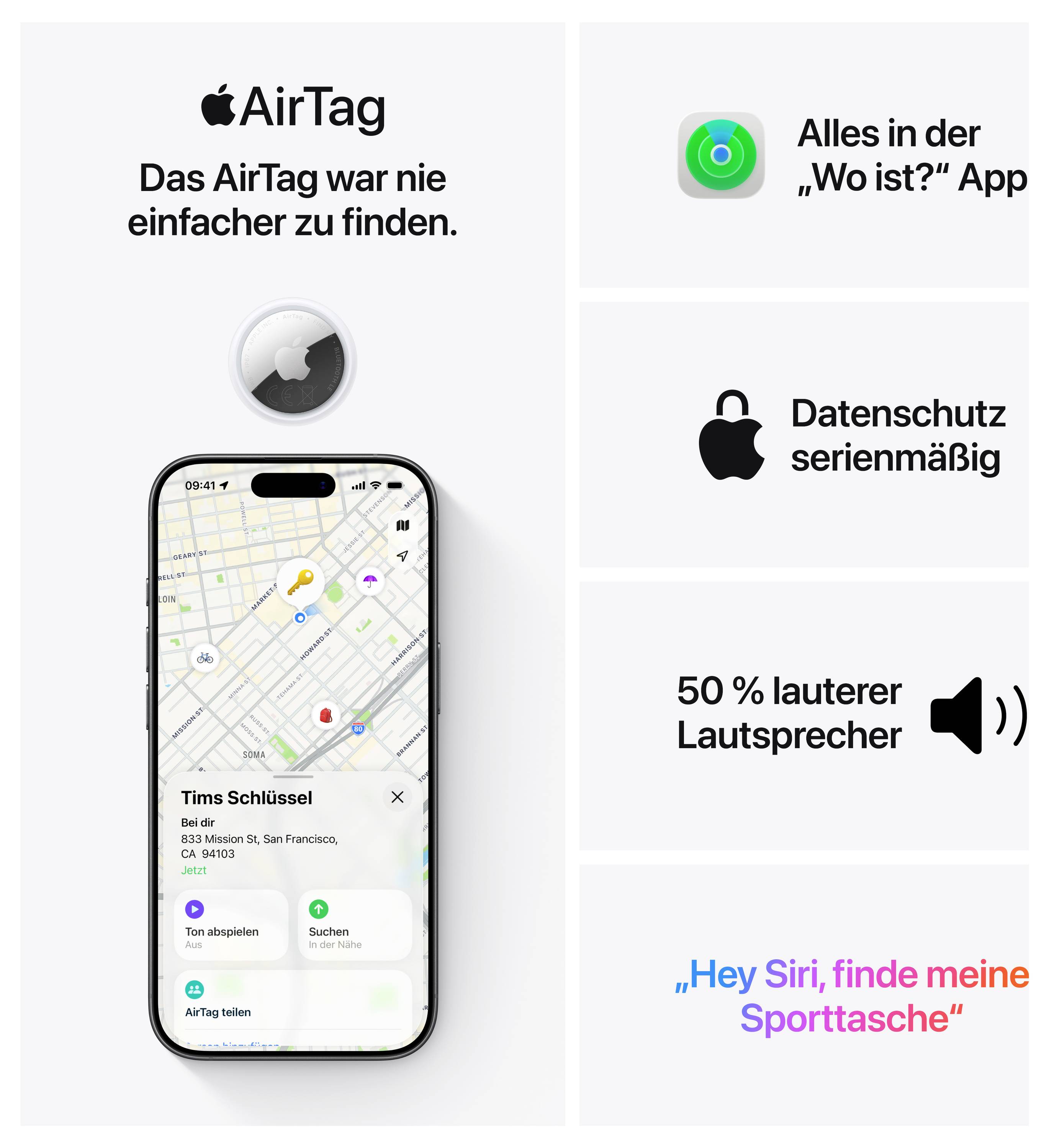 Apple AirTag (2. Generation) Wit-zilver 1 stuk(s)-7