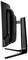 Zijaanzicht van een slanke, zwarte computermonitor met dunne randen en een eenvoudige standaard, waarbij het minimalistische ontwerp wordt benadrukt.