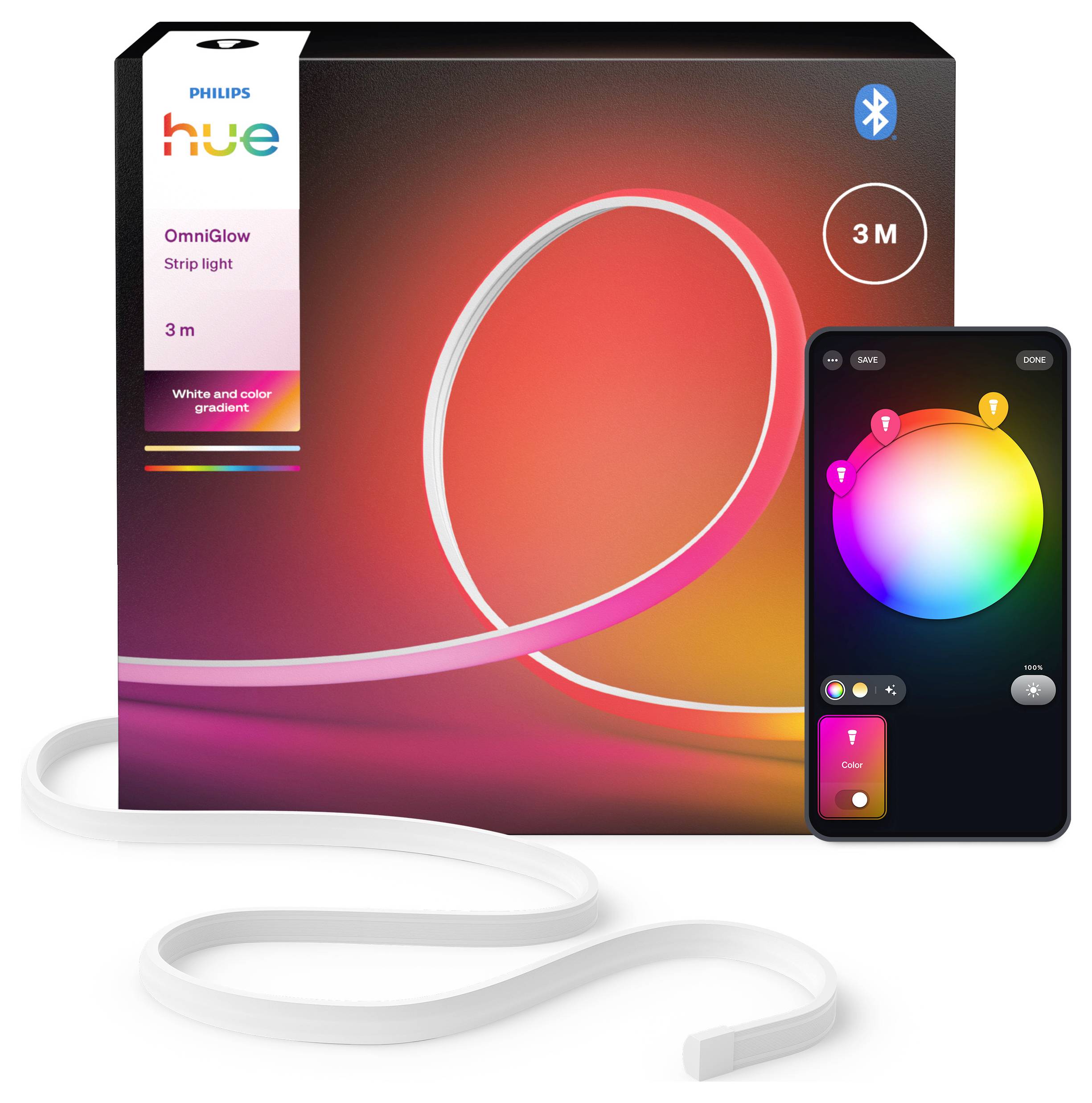 Philips Hue LED-strip 8721103089335 Energielabel: G (A - G) OmniGlow Gradient 40 W RGBICWW-1