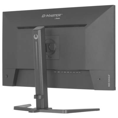 '27-inch, 68,5 cm, 1920x1080 IPS monitorscherm met een gedeeltelijk zicht op een futuristisch pak-ontwerp aan de zijkant.'