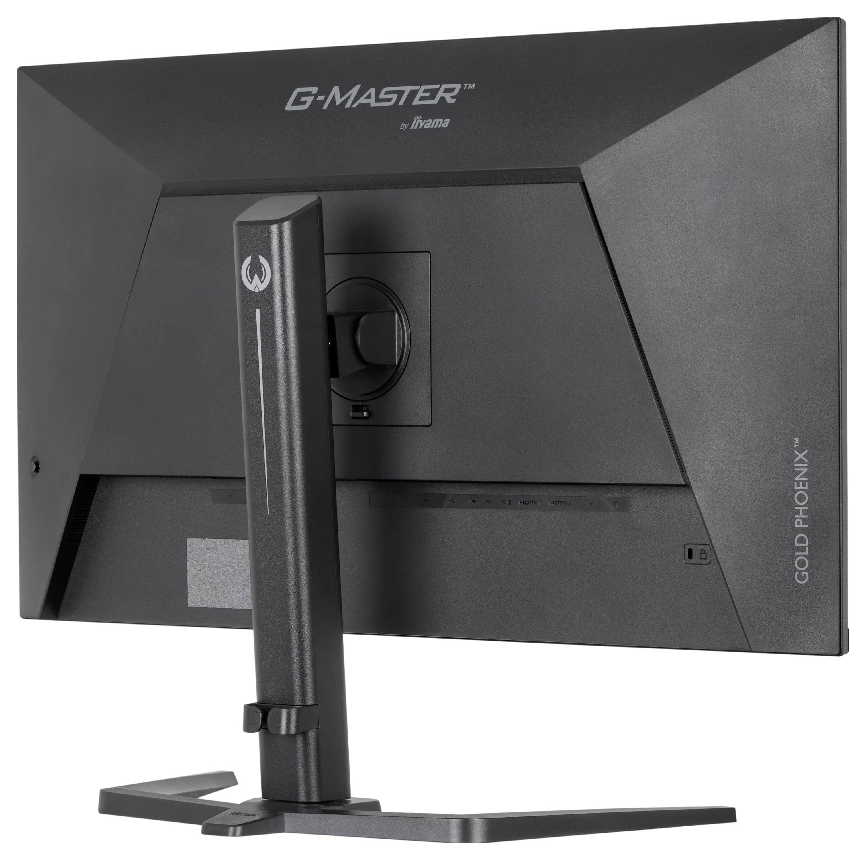 'iiyama ProLite XB2497HSU monitor met specificaties: 24" IPS-scherm, 1920x1080 resolutie, smal frame, 15cm hoogteverstelling.'