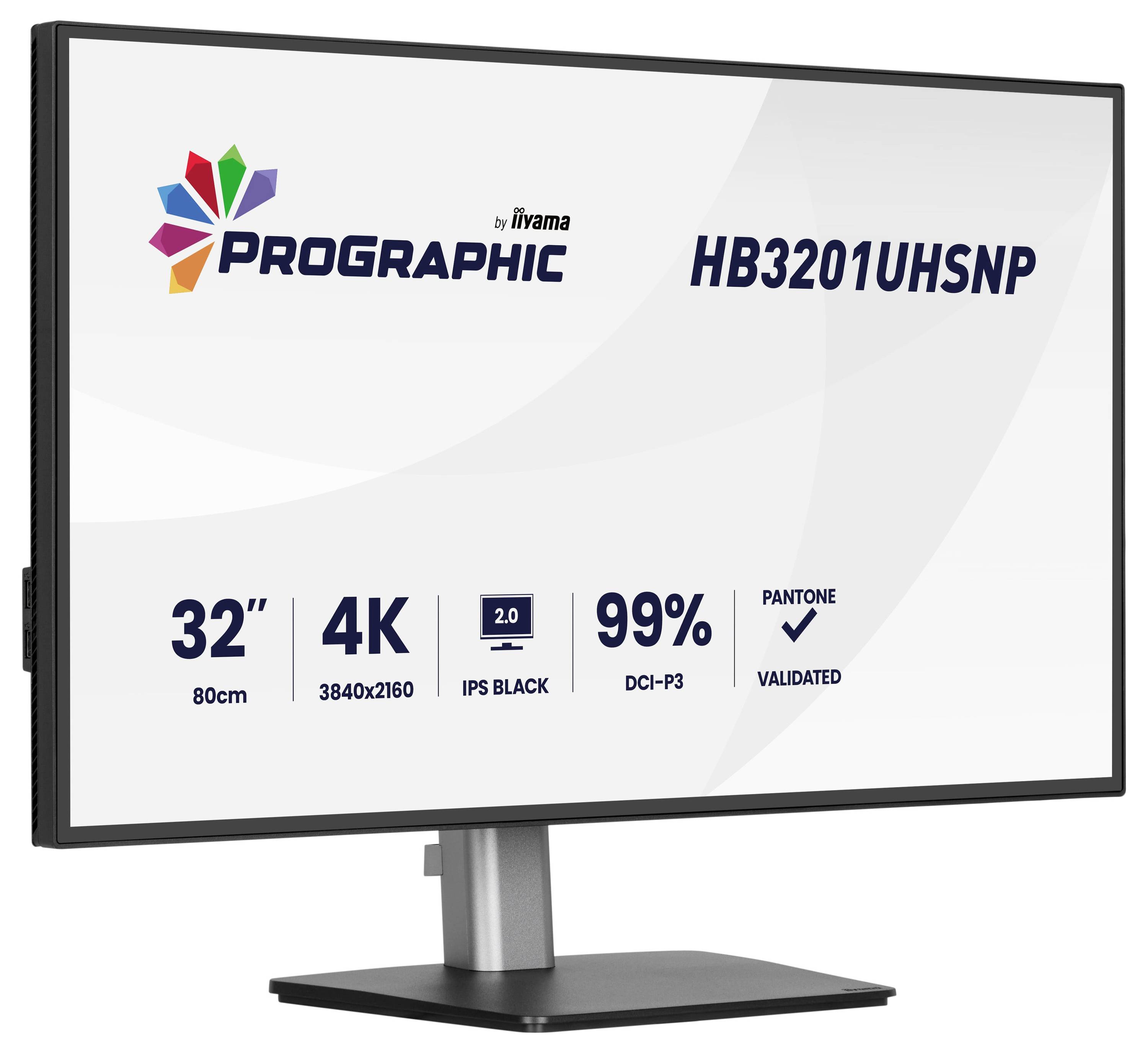 Iiyama ProGraphic LCD-monitor Energielabel F (A - G) 80 cm (31.5 inch) 3840 x 2160 Pixel 16:9 4 ms-2