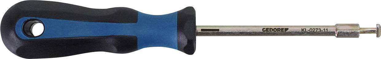 Een platschroefvendraaier met een zwart en blauw ergonomisch handvat en een metalen schacht gegraveerd met 'GEDORE - KS 0221 3.5'.