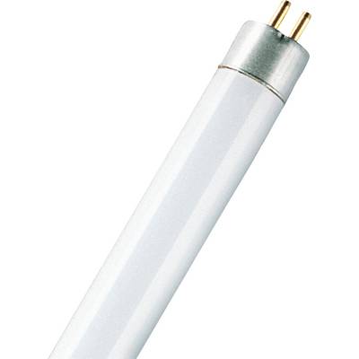 Een fluorescentielampbuis met metalen doppen en twee pinnen aan één uiteinde, meestal gebruikt in plafondverlichting.