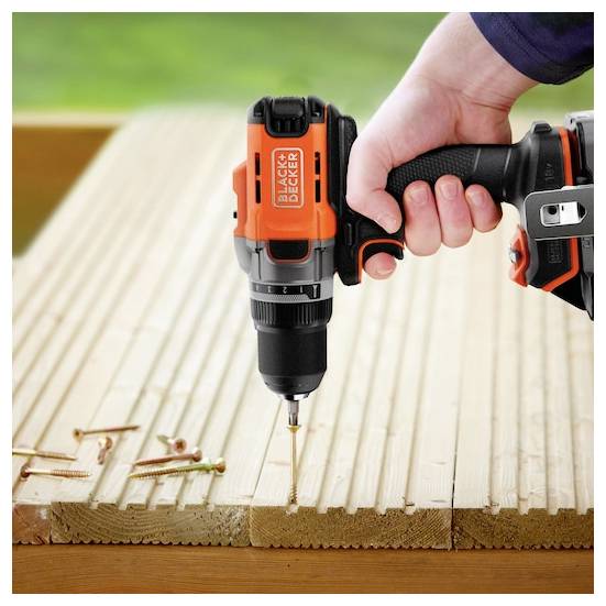 Black & Decker neu BCD382D2XK-QW Accu-schroefboormachine 18 V 2.0 Ah Li-ion Incl. 2 accu's, Incl. lader-5