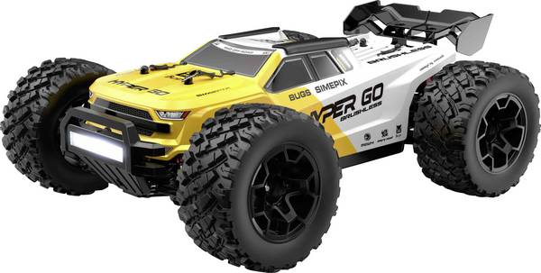 MJX  Wit-geel, Zwart Brushless 1:14 RC auto Elektro Truggy 4WD RTR 2,4 GHz Incl. accu en lader, Incl. extra chassis