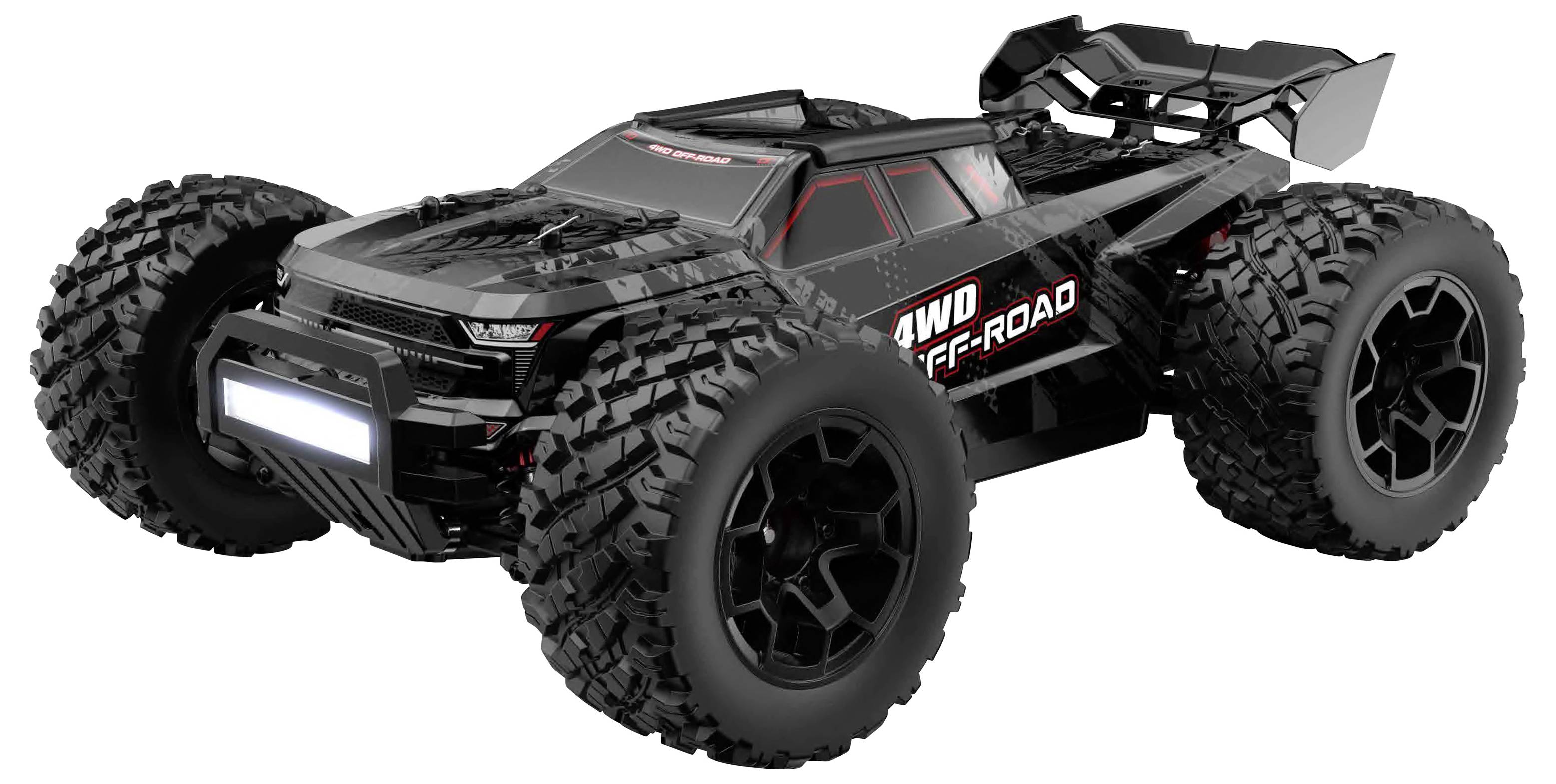 MJX Wit-geel, Zwart Brushless 1:14 RC auto Elektro Truggy 4WD RTR 2,4 GHz Incl. accu en lader, Incl. extra chassis-1