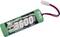 Groene Ni-MH 3600mAh batterijenset met draden, gelabeld 'XCell Racing Pack 7.2V.'