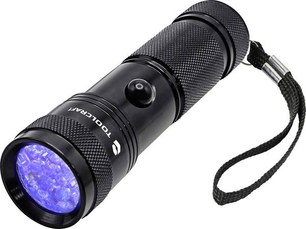 TOOLCRAFT  TO-11105790 Zaklamp UV-LED Met handlus, Met UV-lamp werkt op batterijen   95.1 g