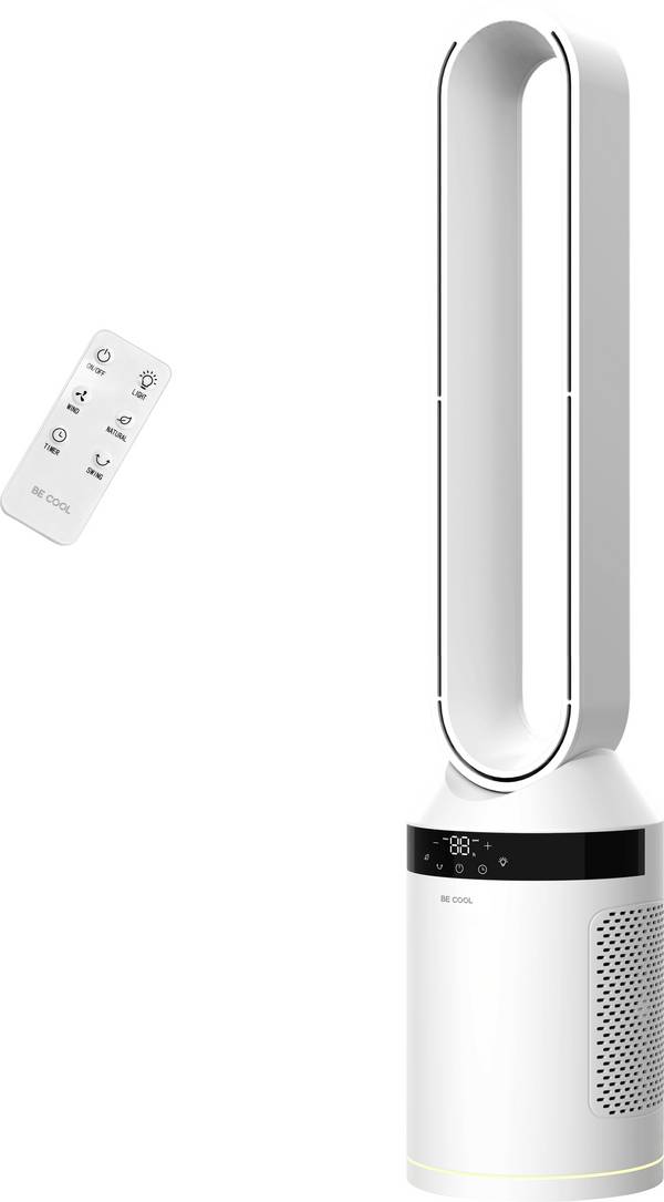 Be Cool  Torenventilator  40 W   Met lamparmatuur, Met afstandsbediening, Oscillerend, Timer