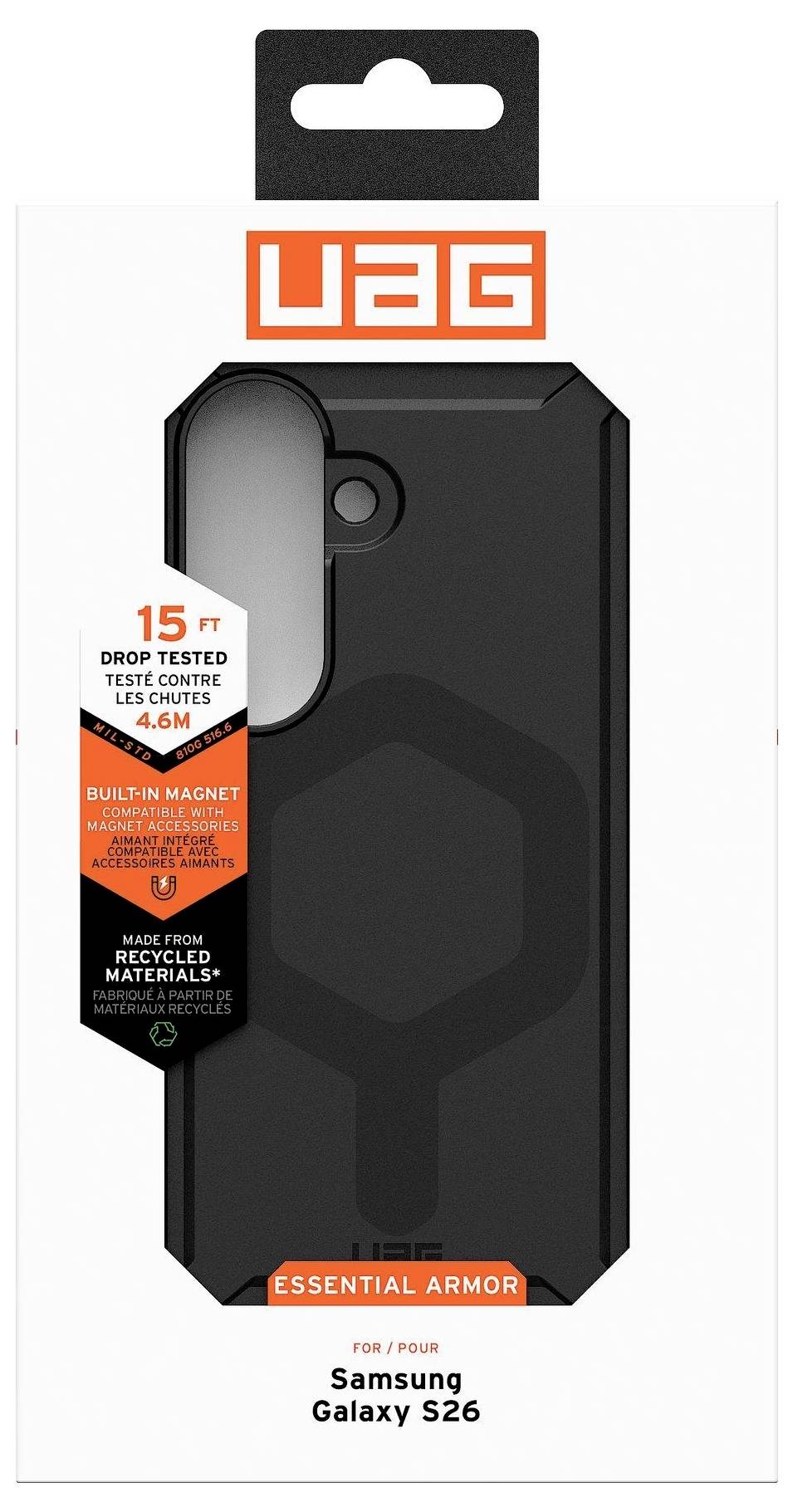 Urban Armor Gear Essential Case Samsung Galaxy S26 Zwart MagSafe compatible, Met magneetmodule-10