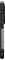 Zijaanzicht van een zwarte smartphone met volumeknoppen, aan/uit-knop en camerabobbel.