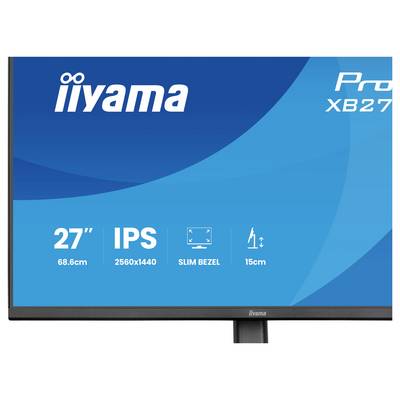 Iiyama ProLite LED-monitor Energielabel D (A - G) 68.6 cm (27 inch) 2560 x 1440 Pixel 16:9 DisplayPort VA LED-12