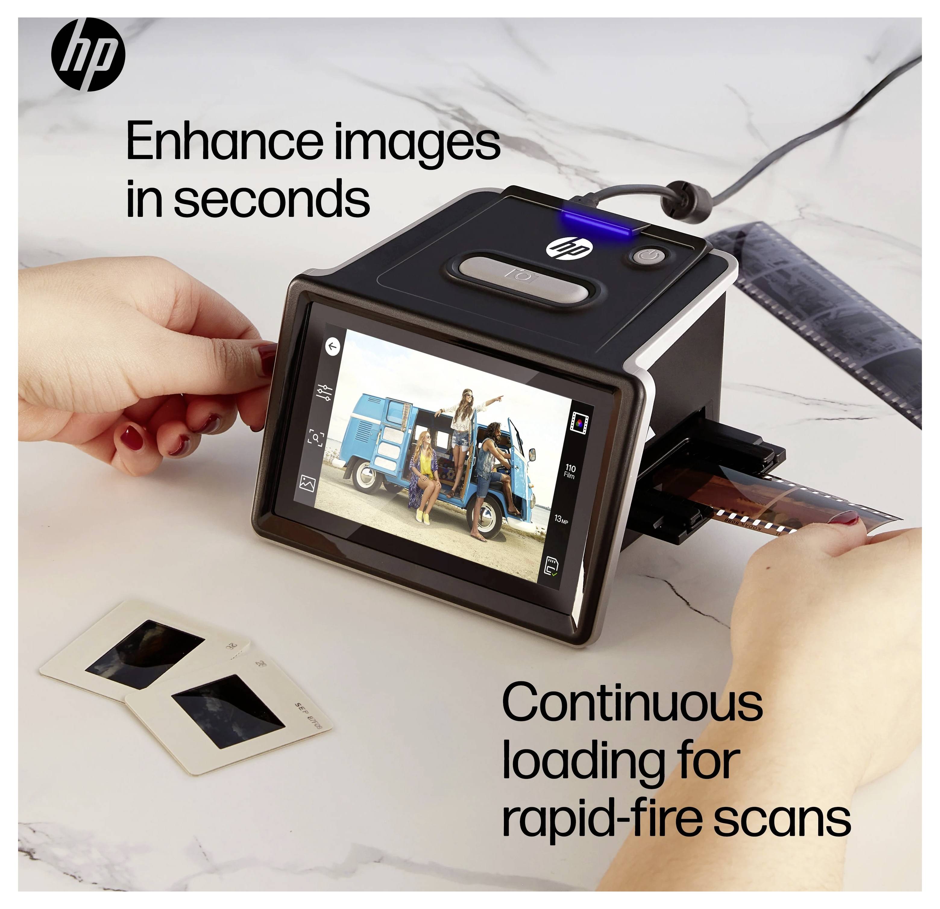 HP HPFS500 Diascanner, Filmscanner 4208 x 3120 Pixel Kleurentouchscreen, USB-stroomvoorziening, Contrastregeling, Belich-2