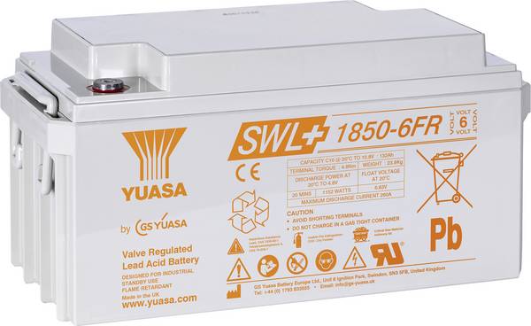 Loodaccu Yuasa SWL+1850-6FR Loodvlies (AGM) 148 Ah 6 V 1 stuk(s)