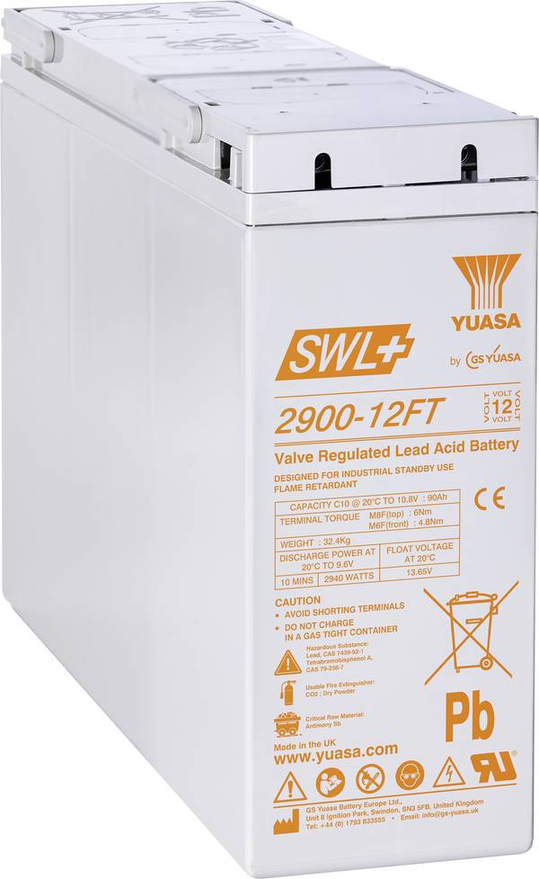Loodaccu Yuasa SWL+2900-12FT Loodvlies (AGM) 92.2 Ah 12 V 1 stuk(s)