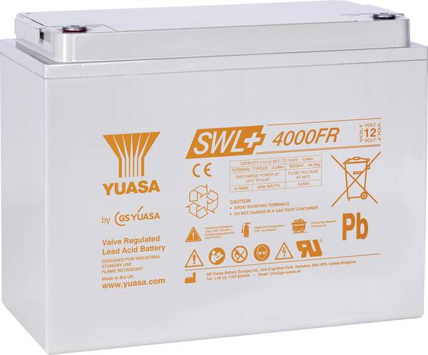 Loodaccu Yuasa SWL+4000FR Loodvlies (AGM) 135 Ah 12 V 1 stuk(s)