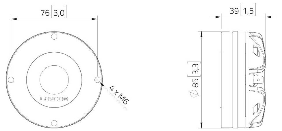Lavoce DN10.172K Hogetoon-driver 8 Ω-2