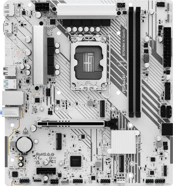 ASRock B760M-X GEN5 1700 mAT Moederbord Socket Intel 1700 Vormfactor ATX