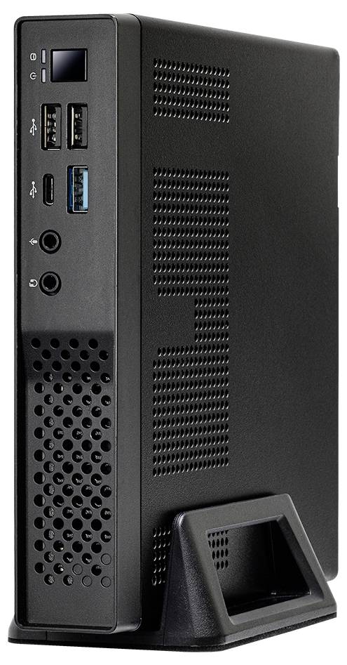 ASRock vloeibare koeler-display met 38,0°C en RGB-verlichte rand met aangesloten slangen op witte achtergrond.