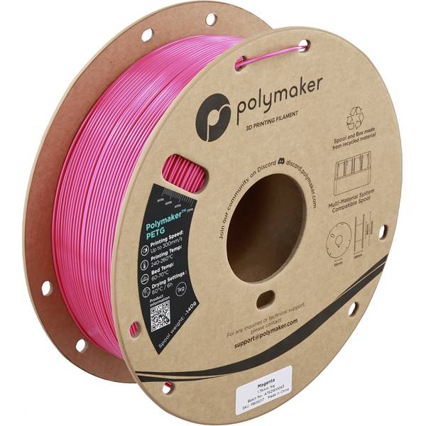 Polymaker PB05017 Filament PETG Highspeed filament 1.75 mm 1000 g Magenta 1 stuk(s)