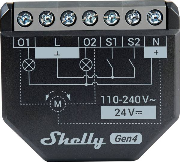 Shelly 2PM Gen4 Besturingsapparaat  Bluetooth, WiFi, ZigBee Shelly