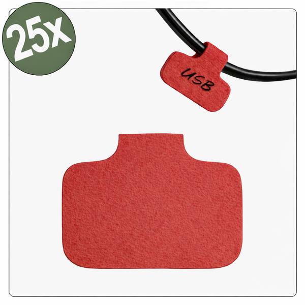 Quadrios 26CA788 26CA788 Kabeletiket 40 x 20 mm Kleur van het label: Rood Aantal etiketten: 25