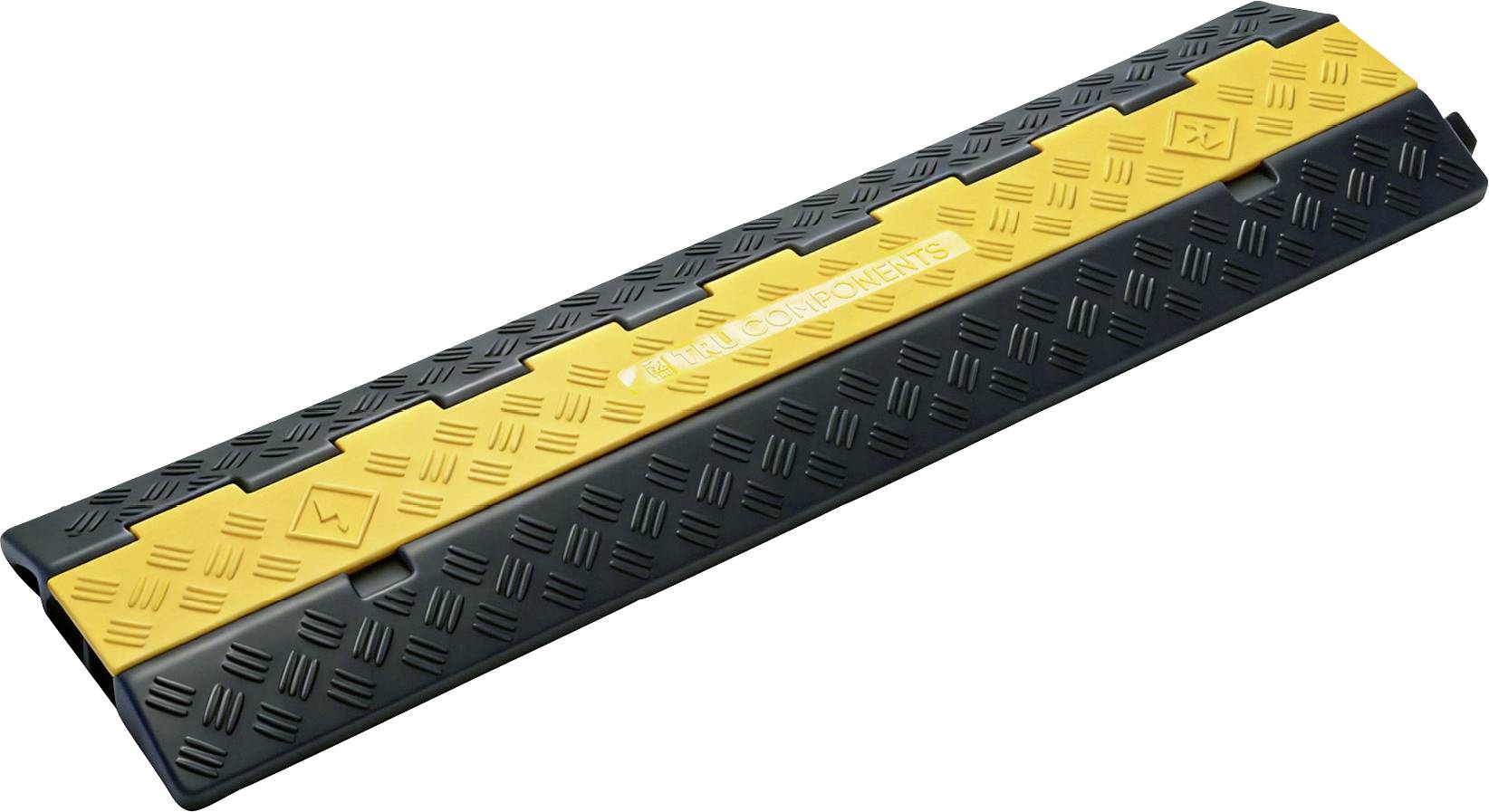 TRU COMPONENTS Kabelbrug TC-14926328 TPU, Rubber Zwart/geel Aantal kanalen: 2 1000 mm Inhoud: 1 stuk(s)
