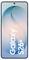 'Samsung Galaxy S26+' smartphone weergegeven, voorkant zichtbaar met schermafbeelding van abstract blauw en roze wervelontwerp, logo op het onderste gedeelte.