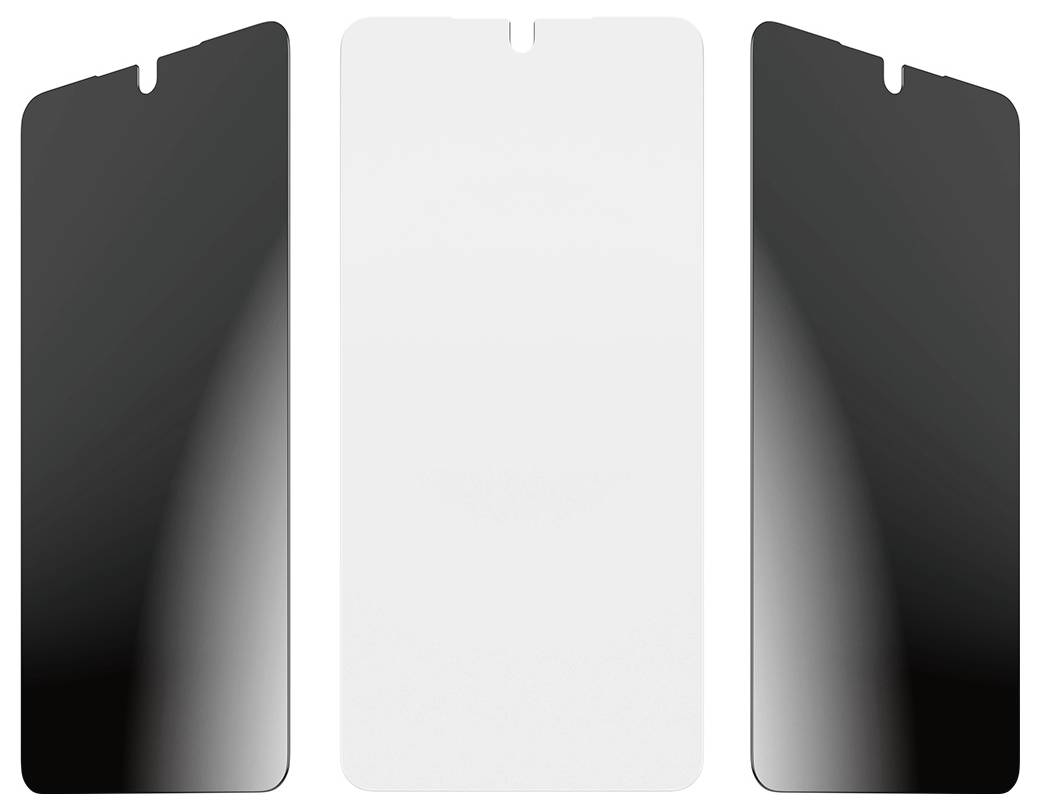 Een lichtgrijs, leeg smartphoneschermweergave met een kleine inkeping in het midden bovenaan.