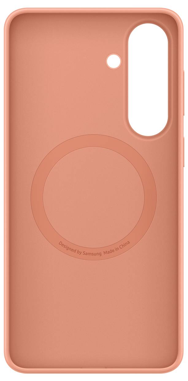 Achterkant van een Samsung-smartphone met drie verticaal uitgelijnde cameralensen en een klein flitslicht, met het Samsung-logo eronder.