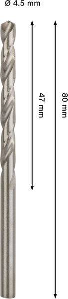 Bosch Accessories 2608577643 2608577643 HSS-G Metaal-spiraalboor Gezamenlijke lengte 80 mm Geslepen 1 stuk(s)-10