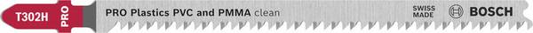 Bosch Accessories 2608667052 PRO Plastics PVC clean T302H Decoupeerzaagblad, 132 mm, 3-delig 3 stuk(s)