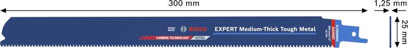 Bosch Accessories 2608902327 EXPERT Medium-Thick Tough Metal S1255HHC zaagblad, 10-delig 10 stuk(s)-1