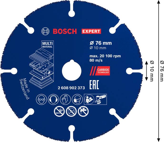 Bosch Accessories 2608902373 2608902373 Doorslijpschijf 76 mm 1 stuk(s)-1