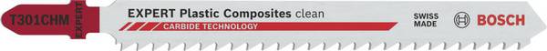 Bosch Accessories 2608902471 EXPERT plastic Composites clean T301CHM Decoupeerzaagblad, 3-delig 3 stuk(s)