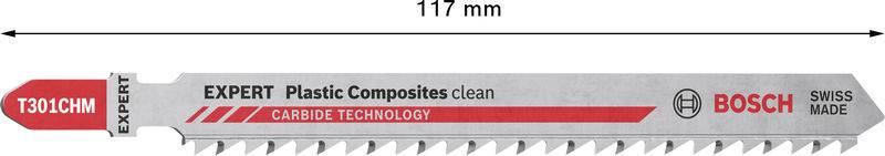 Bosch Accessories 2608902471 EXPERT plastic Composites clean T301CHM Decoupeerzaagblad, 3-delig 3 stuk(s)-2