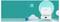 Een compacte witte luchtreiniger is tegen een turquoise achtergrond geplaatst met witte en blauwe decoratieve elementen, die het moderne design benadrukken.
