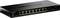 Een zwarte NETGEAR netwerkswitch met acht Ethernet-poorten en twee SFP-poorten, elk aangegeven door groene LED-lampjes.