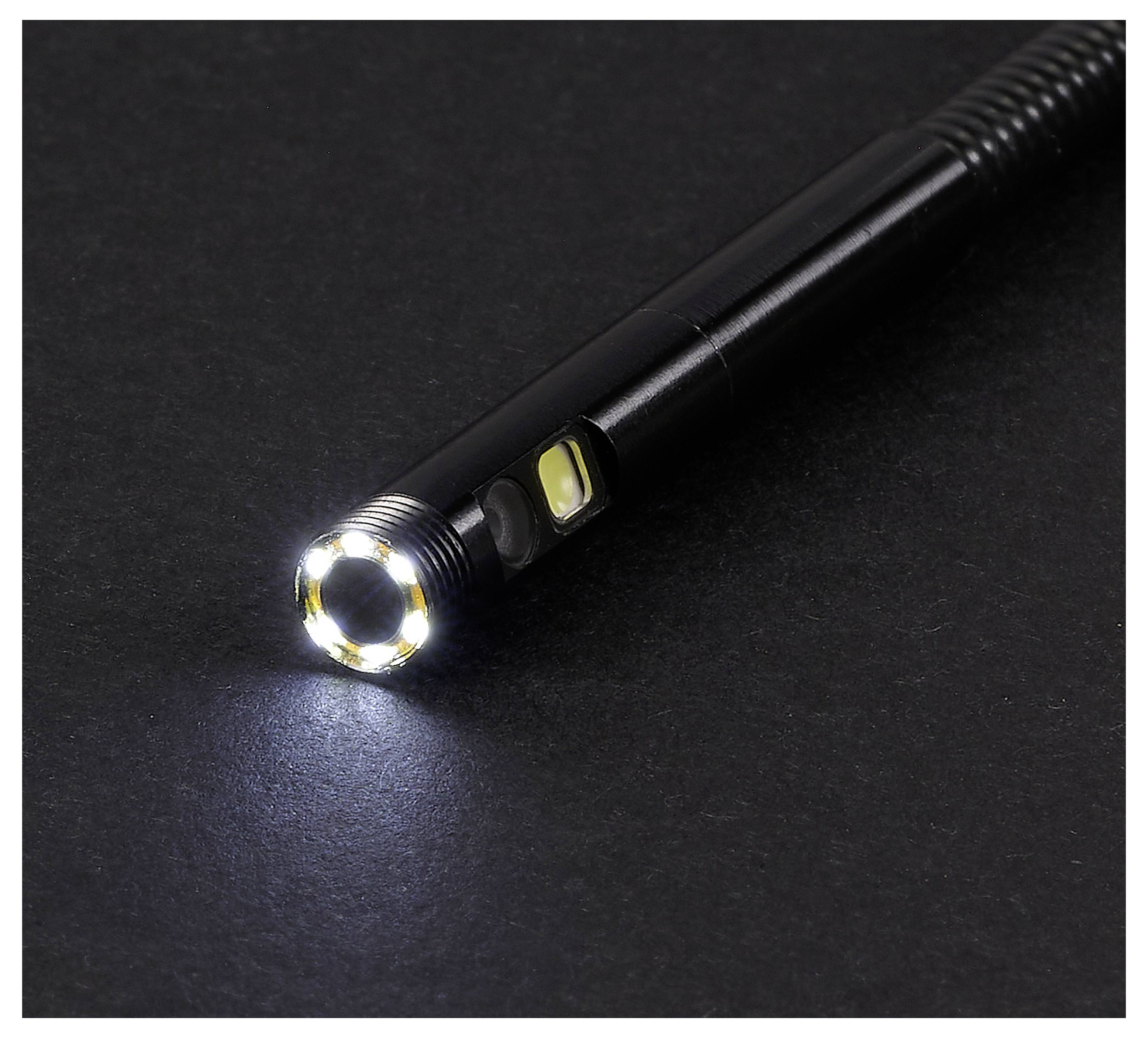 VOLTCRAFT BS-802 Camerakabel Sonde-Ø 5.5 mm 1 m Hoge resolutie, LED-verlichting, Zwenkfunctie, Waterdicht-4