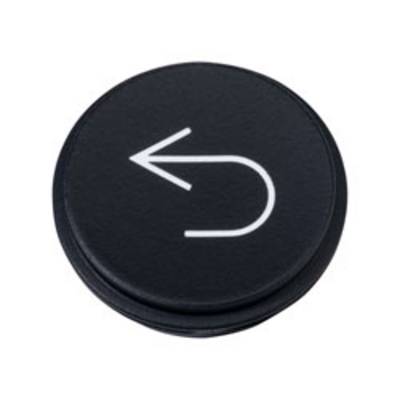 'Terug'-knop pictogram met een gekromde pijl die naar links wijst op een zwarte cirkelvormige achtergrond.