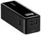Een zwarte powerbank met het label 'EnergyPak' met twee USB-C-poorten en één USB-A-poort, weergegeven op een witte achtergrond.