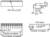 Technisch diagram van een PCB-connector met zij- en bovenaanzicht met afmetingen: pinkabelgrootte 0,8x0,25mm, afstand 2,54mm en PCB-indeling.
