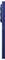 Zijkant van een blauwe smartphone met focus op de drievoudige camerabult aan de linkerkant, met blauwe behuizing en slank design.