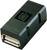 Zwart rechthoekig elektronisch module met een USB Type-A-poort aan één uiteinde en een logo aan de bovenkant.